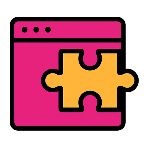 A browser window with a puzzle piece slotting into it